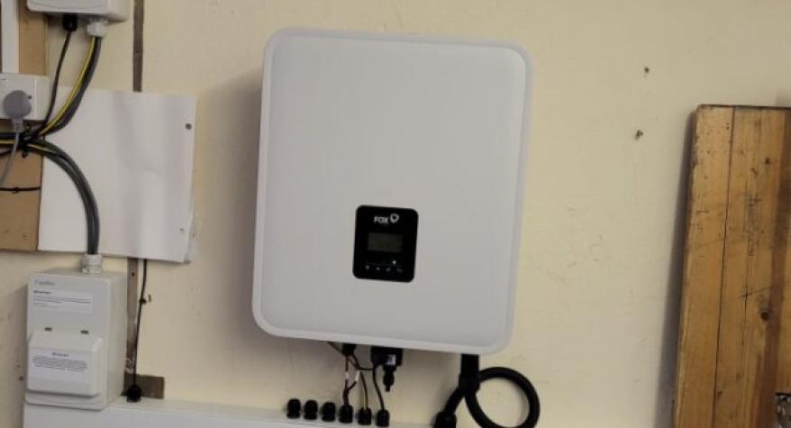 Solar battery storage installation